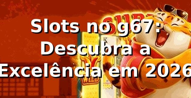 Slots no g67: Descubra a Excelência em 2026 🎰