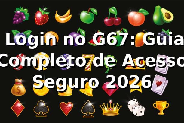 ✅ Login no G67: Guia Completo de Acesso Seguro 2026